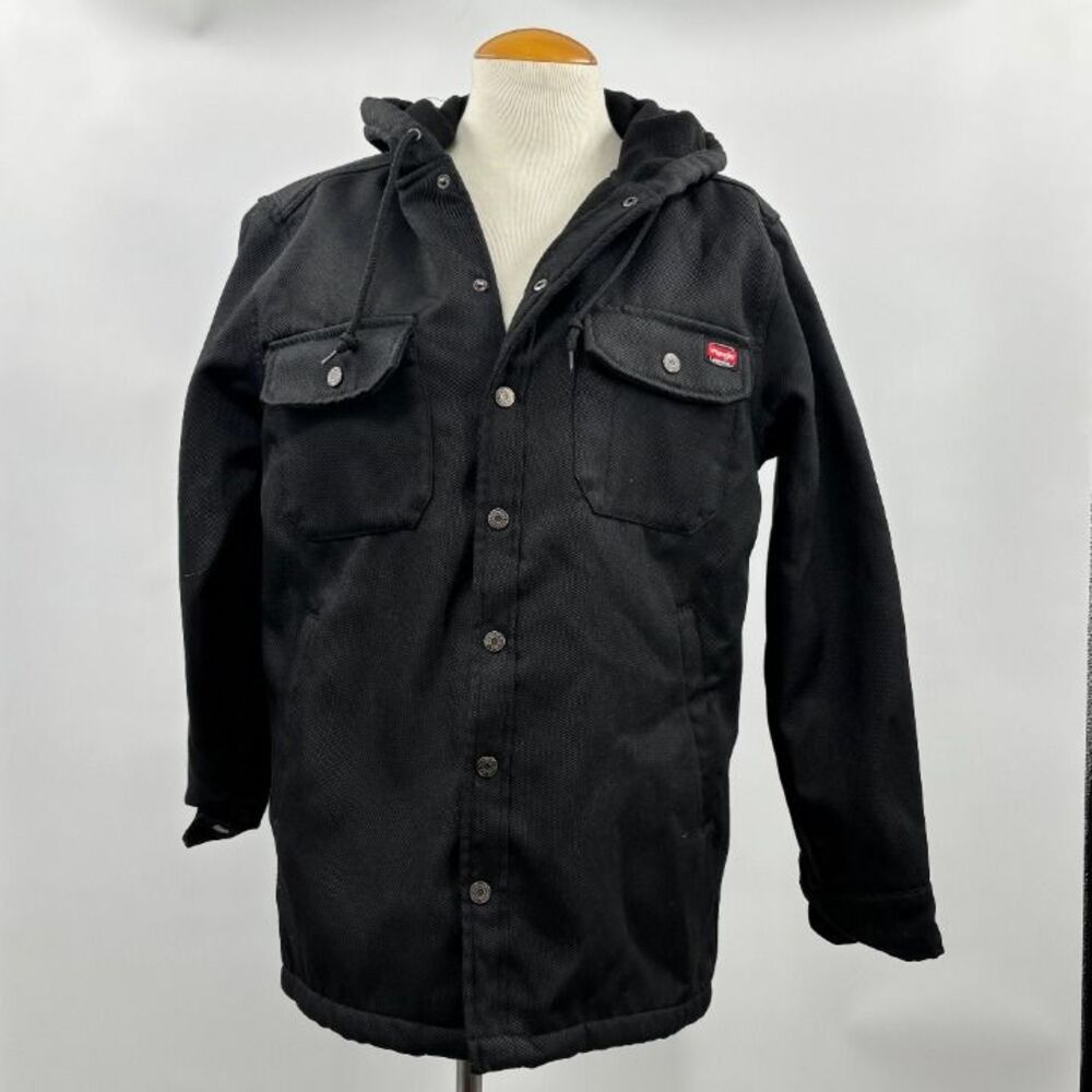 Wrangler Workwear Black Hooded Jacket Men’s Small (34-36)